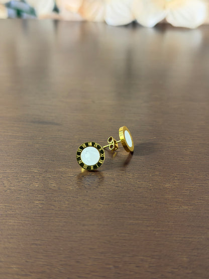 ARETE REDONDO ESMALTADO EN BLANCO