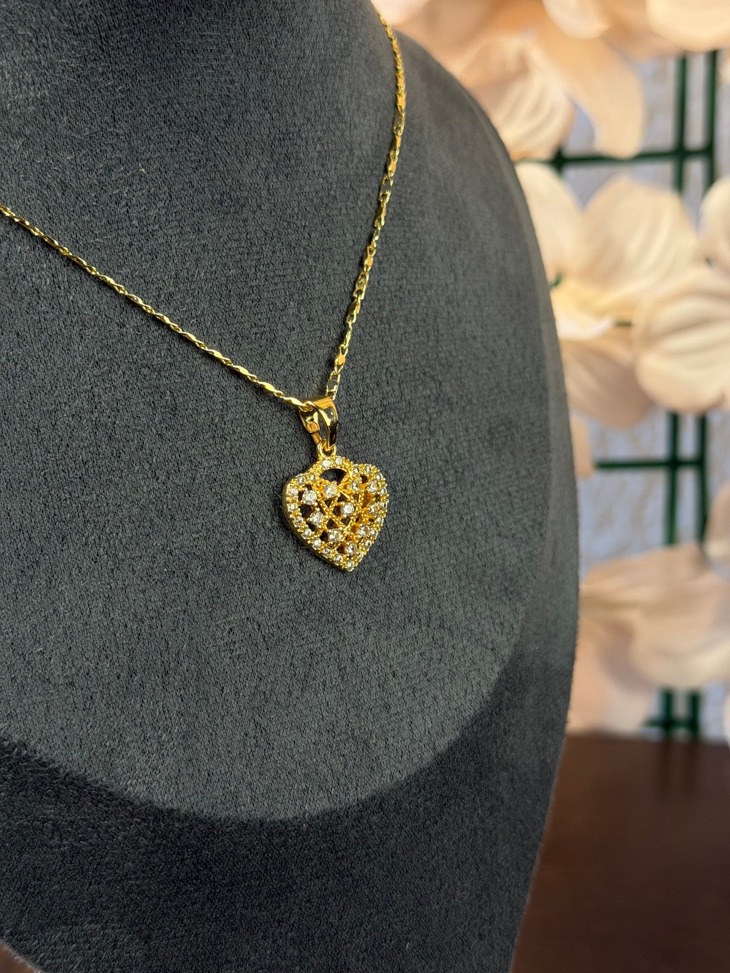 JUEGO ORO LAMINADO CORAZON
