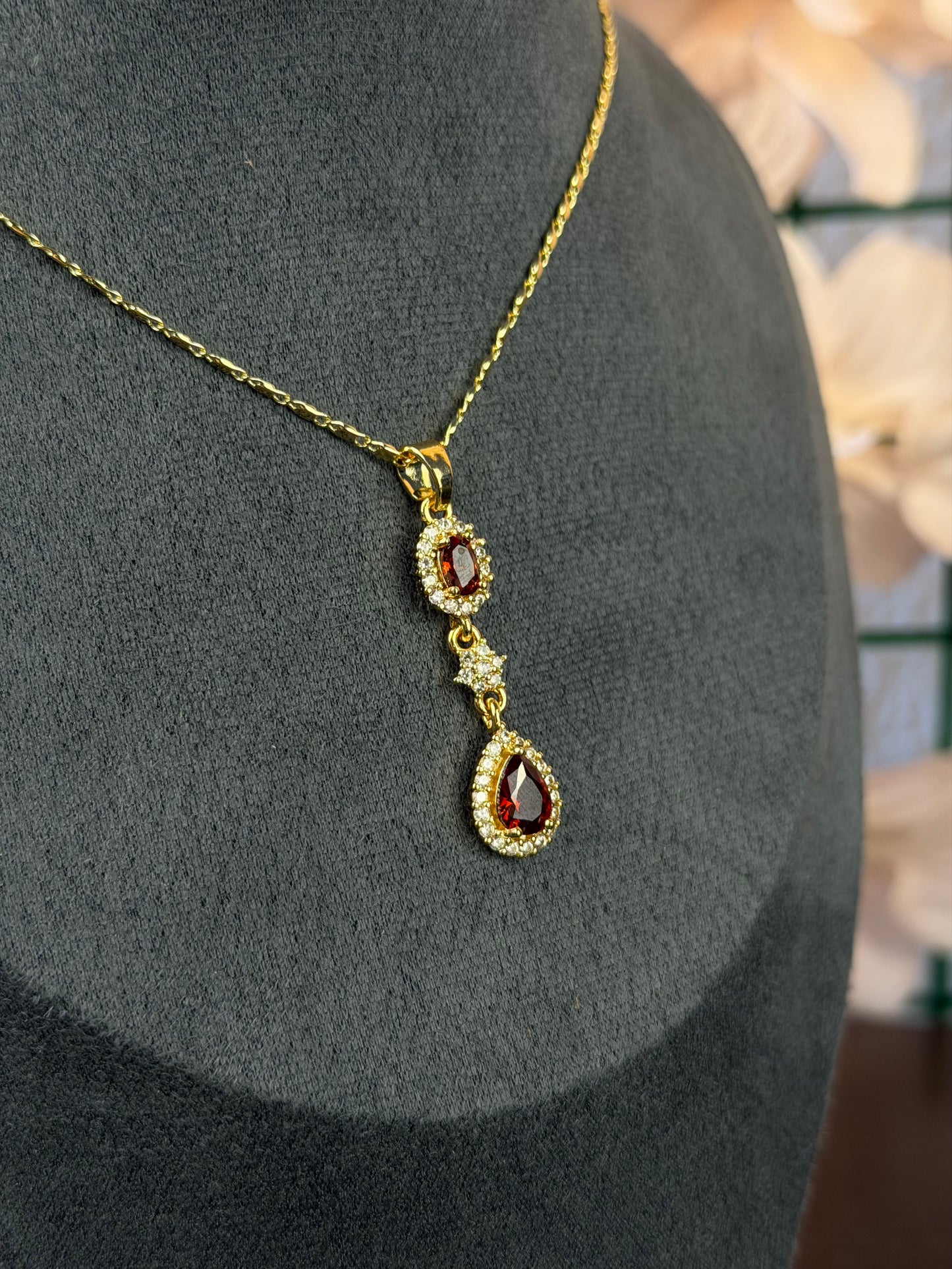 JUEGO ORO LAMINADO DISEÑO GOTA